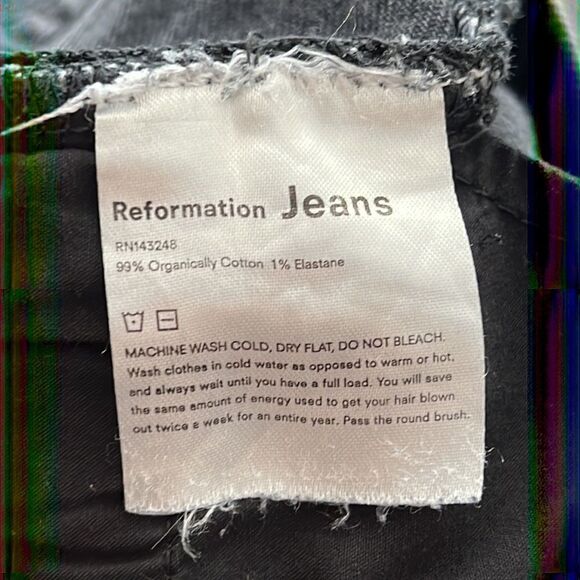 Reformation High Rise Monterey Wash Straight Leg Jeans - Picture 6 of 6